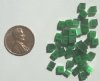 40 4mm Green Fiber Optic Cubes